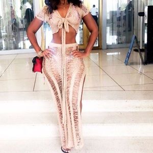 ‼️ ISO - Not for Sale - Crochet maxi cover-up set